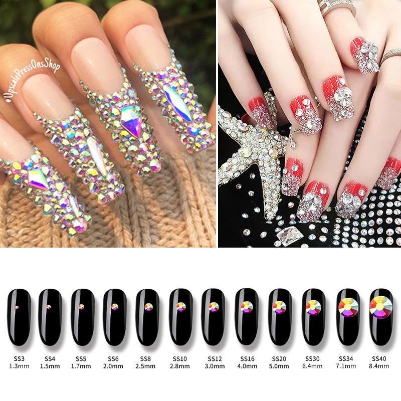 Hotfix Crystal AB Rhinestones DIY Iron On Jewelry Making Glass Beads Flatback Crafts Accessories Stones For Cap Dancing Dress