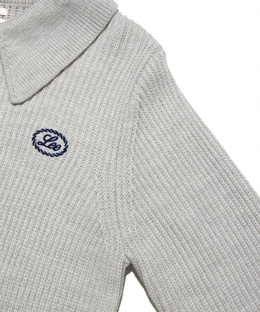 LEE Women'S Round Neck Hazzi Half-Zip Knit Light Gray