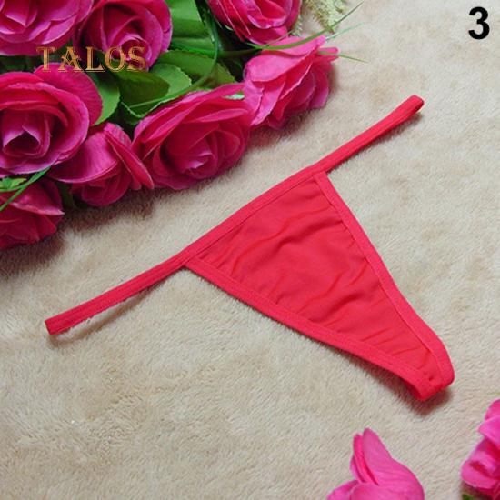Talos Sexy Women Měkké Jednobarevné V-String T-back Kalhotky Spodní prádlo Tanga G-String Spodní prádlo