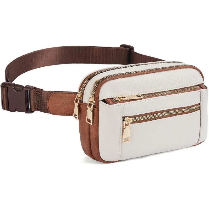 Dámský styl, Ledvinka, Více zipů, Praktická, Ramenní popruh, Crossbody hrudní taška, Sportovní ledvinka