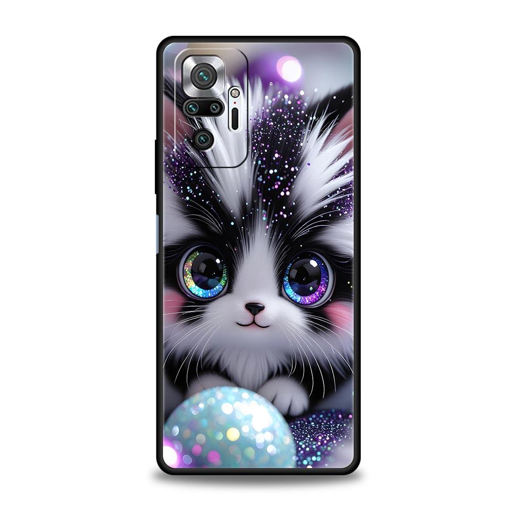 Colorful Cat Design Phone Case Cover for Redmi 14C 10C Note 15 14 13 12 10 11 K40 Pro Plus 5G Soft TPU Shockproof Shell Fundas