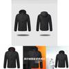 Luxurious Usb Heated Warm Back Cervical Spine Hooded Winter Jacket For Motorcycle Skiing