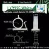 Adjustable Cable Tie Mount with High-Adhesive Base - Black/White