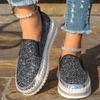 Spring and Autumn New Women's Rocking Line Muffin Bottom Comfortable Casual Wear Women's Shoes Shiny One Pedal Lazy Single Shoes