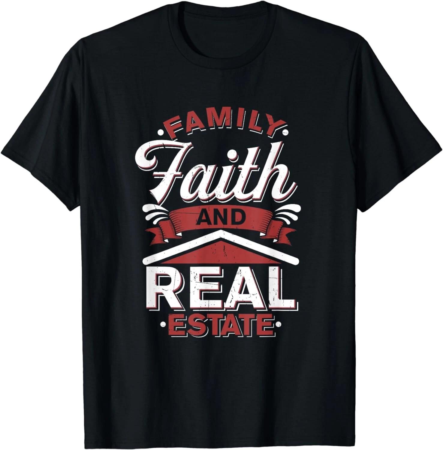 Funny House Broker - Family Faith Real Estate Agent Gift Unisex T-Shirt L