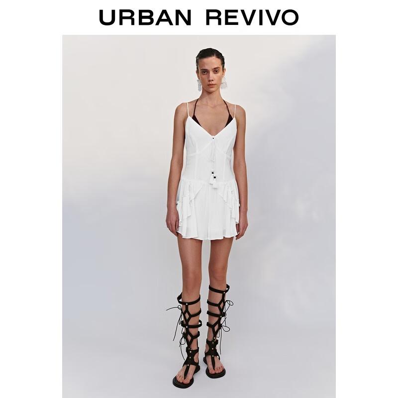 UR 2025 Autumn Ruffled Skort Romper