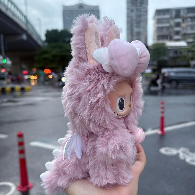 10cm For Labubu Clothes Big Angel White Pink Rabbit Plush Baby Clothes Cute And Fashionable Angel Cotton Doll Clothing Doll Sets