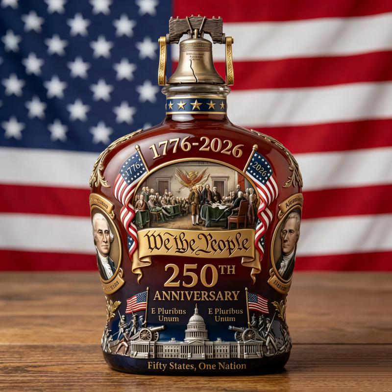 Caraffa per Whiskey Dipinta per il 250° Anniversario dell'Indipendenza Americana
