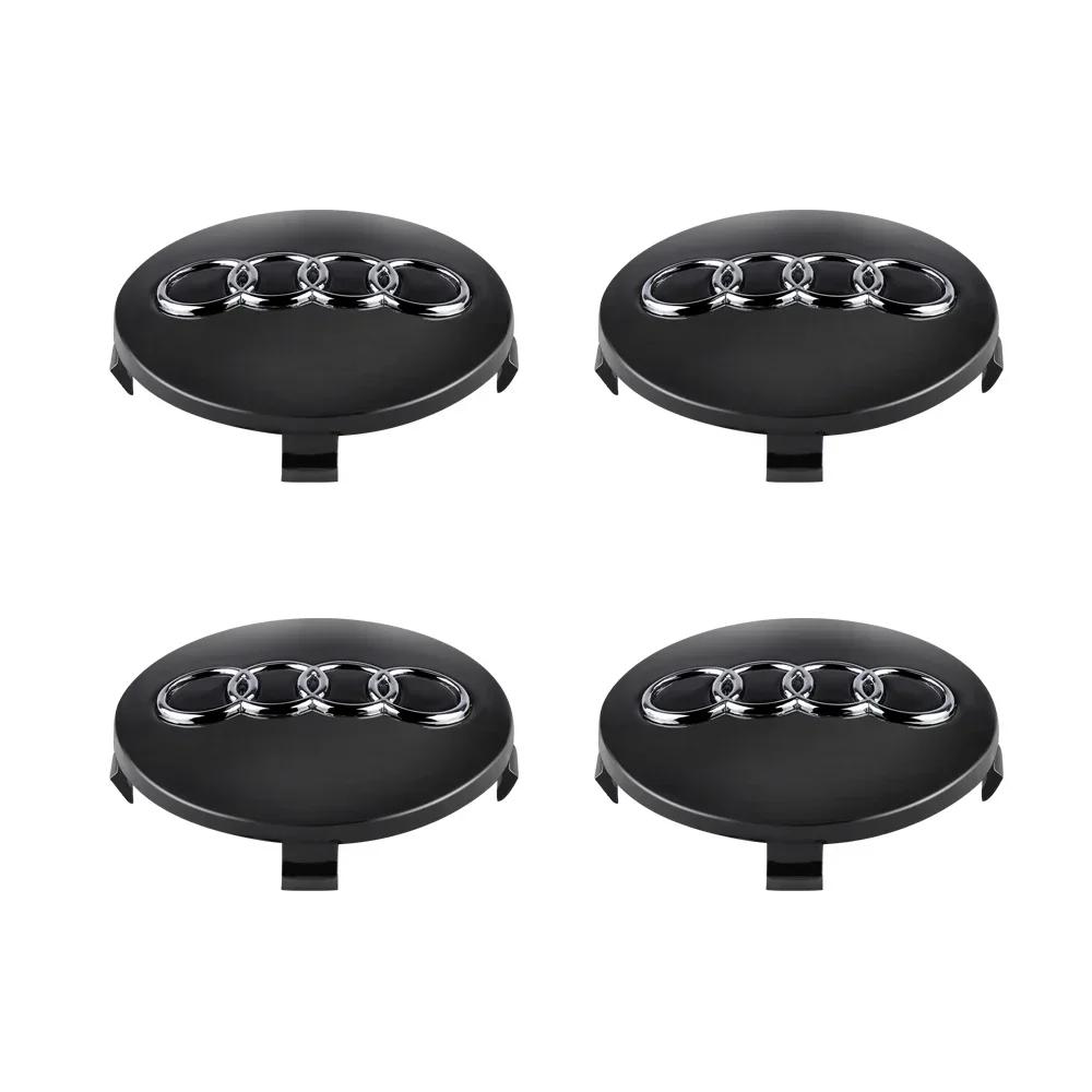 4 PZ 59mm Coprimozzi Centrali per Ruote Auto Copri Cerchioni Ruota Sostituzione Decorazione Per AUDI S A4 B8 B6 B9 B7 A3 8P 8V 8L A6 C6 C5 Q5 A5