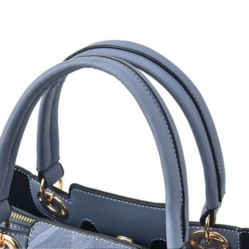 Temperament Middle-aged Women's Bag Fashion Leather Bag Large Capacity Handheld Straddle Shoulder Mother Bag Handheld Big Bag
