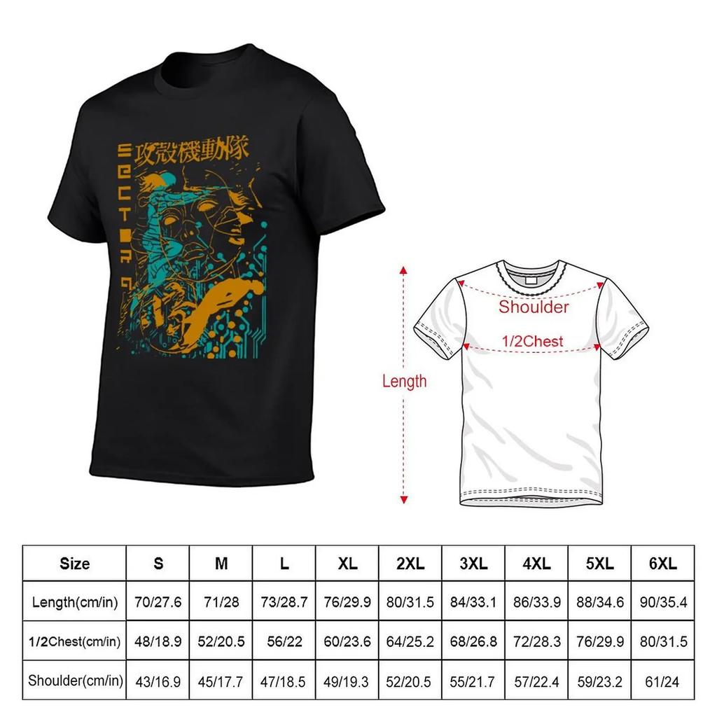 Ghost In the Shell Retro Vintage T-Shirt Street Wear Basketball Graphic Tees Graphic T Shirt Vintage Blouse Mens T Shirt