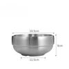 Stainless Steel Bowl Double Layer Thickened Large Capacity Noodle Bowl for Cold Noodles Ramen Mixing Rice Soup Bowl