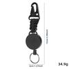 Retractable Keychain Badges Holder with Steel Retractable Cord Keychain Tool Steel Wire Rope Buckles Key Holder