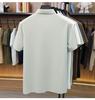 Jin An Men's Seamless Short-Sleeve Spliced Polo Shirt with Half-Zip and Split Hem