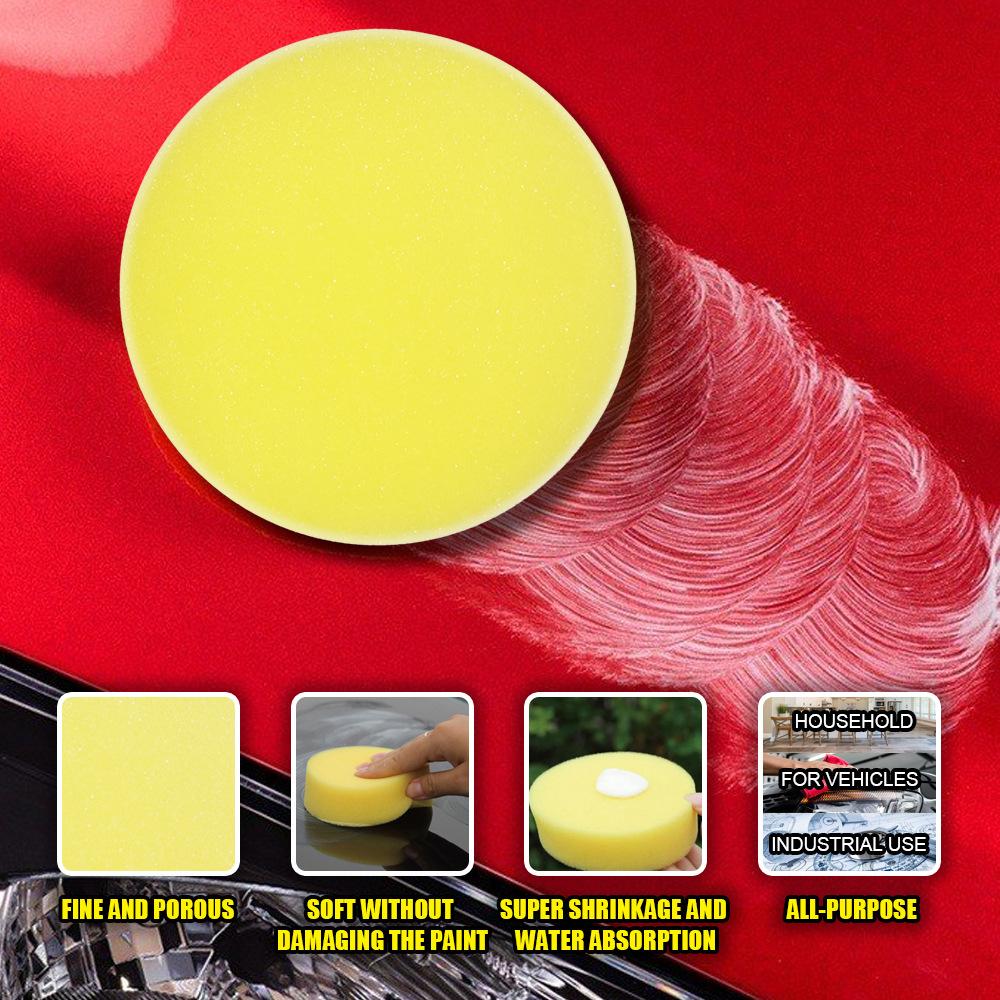 Car Ceramic Coating Sponge Applicator Glass Nano Wax Coat Sponges Blue Square Sponge and Cloth Cleaning Accessory