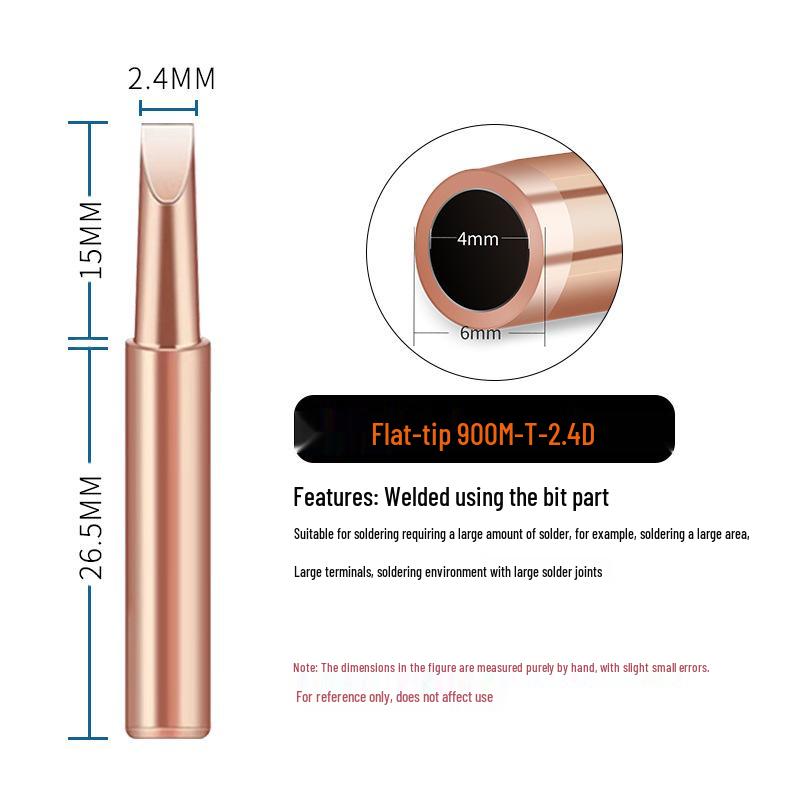 Non-Magnetic 936 Pure Copper 5-Piece Soldering Iron Tip Set for Cross-Border Electric Soldering