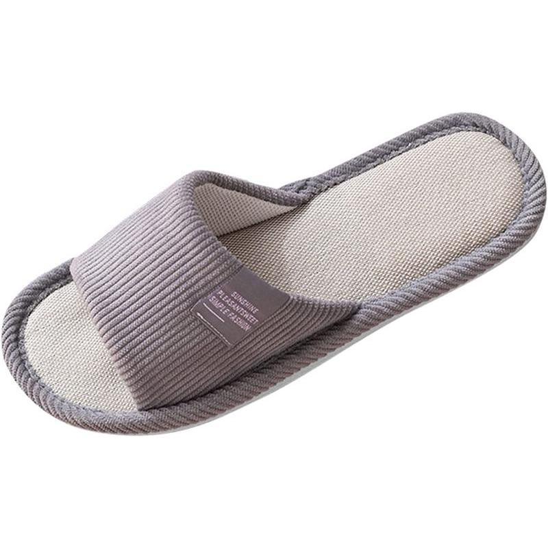 Slippers, Indoor, Men s, Summer, Hemp, Room Shoes, Indoor Shoes, Quiet, Lightweight, Anti-Slip, Stylish Slippers, Office Slippers, Summer Slippers,