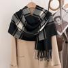 Plaid Winter Women Cashmere Scarf Warm Pashmina Neckerchief Muffler Female Blanket Scarves Lady Shawls And Wraps