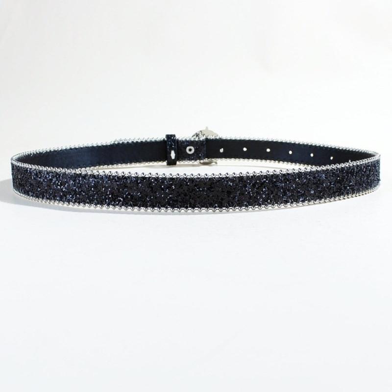 Heavy Duty Waist Belts for Jeans Pants Heavy Glitter Buckle Belt Bandsman