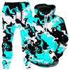 Colorful Abstract Mandala 3D Print Hoodies Pants Set Men's Sweatshirts Sweatpants Two Piece Suits Outdoor Tracksuit Man Clothing