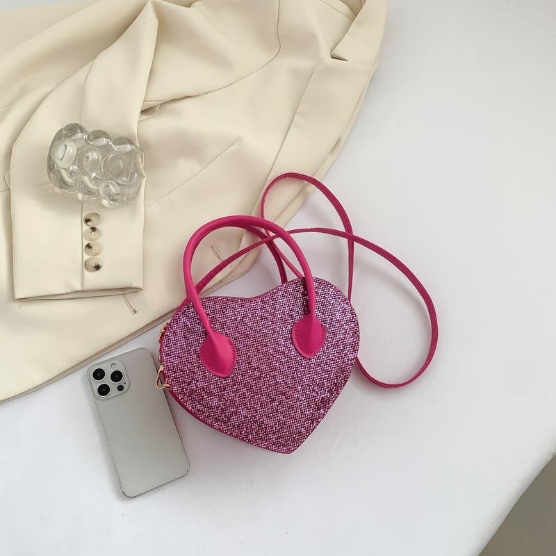 New love bag fashionable and simple shoulder bag versatile commuter messenger bag 2025 spring and summer niche handbag bag women