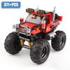 Techniczny Miejski Pojazd Terenowy Ciężarówka do Transportu Jeepów Samochód ATV Model Klocki MOC Monster Trucks Cegły Zabawki Dla Dzieci