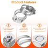 uxcell 2pcs Bike Seatpost Clamp 28.6mm Bike Clip Aluminum Alloy