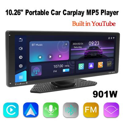 Przenośny bezprzewodowy wyświetlacz Carplay HD IPS o przekątnej 10,26 cala z ekranem dotykowym Samochodowy odtwarzacz MP5 Wbudowany Youtube