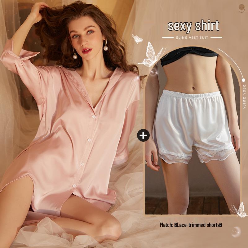 Xianyi Women's Sexy Boyfriend Style Summer Pajamas: Thin, High-End, Plus Size, Wearable Outside.