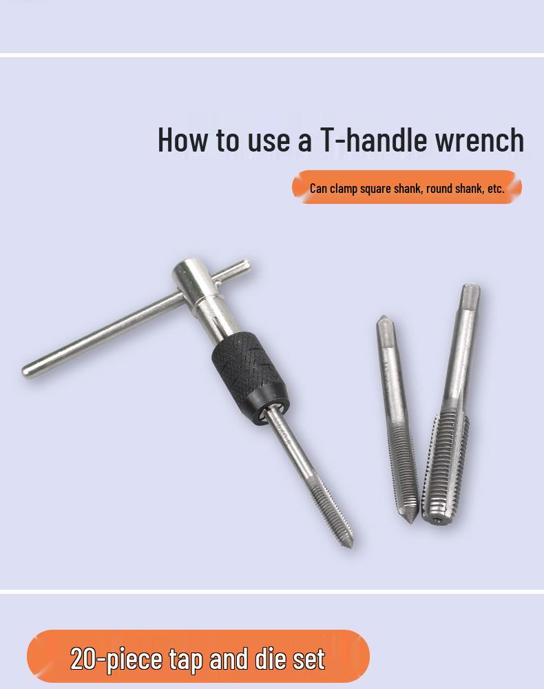 Metric & Imperial Tap and Die Set with Hand Reamer & Tap Holder – Comprehensive Threading Tool Kit.
