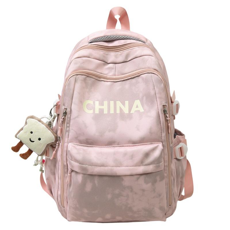Student Class Computer Bag Women Large Capacity Travel Backpack Men Letter Backpack