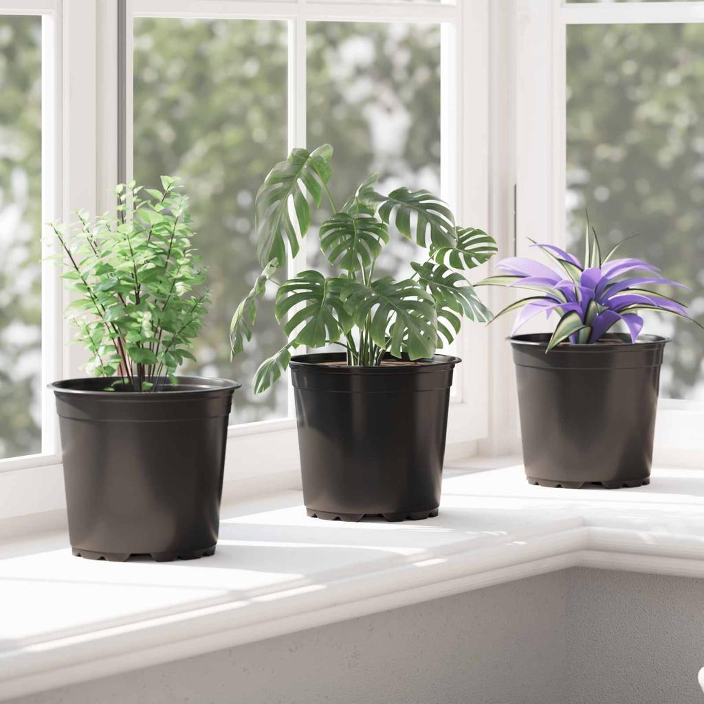 Flower Pot 50 Pcs Black Ø 15 X 13 Cm Plastic