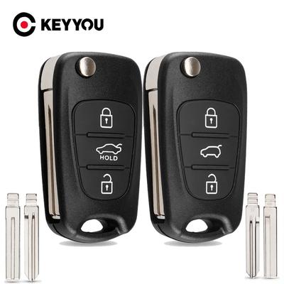 Remote Key Shell For Hyundai I20 I30 Ix35 I35 Accent Kia Picanto Sportage K5 3 Buttons Flip Folding Remote Key Case