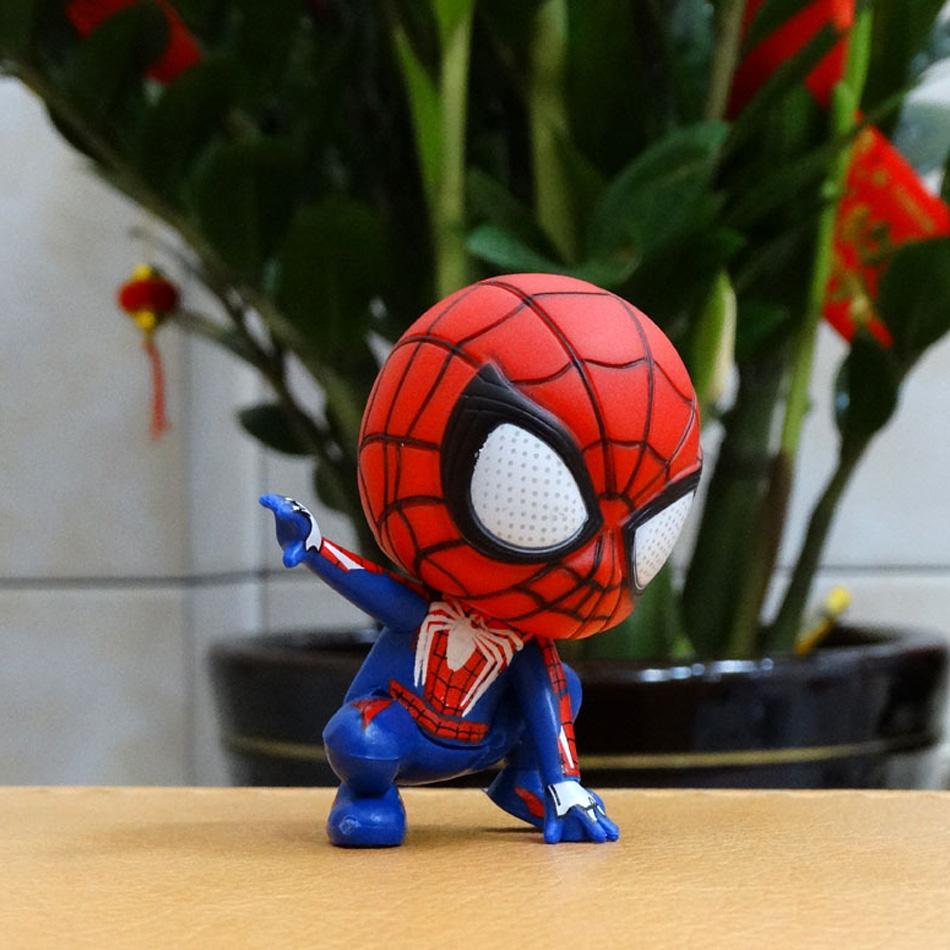 Spider Avengers Man Cute Action Figure Posture Anime Decoration Collection Figurine Toy Model Ornaments Children Gift