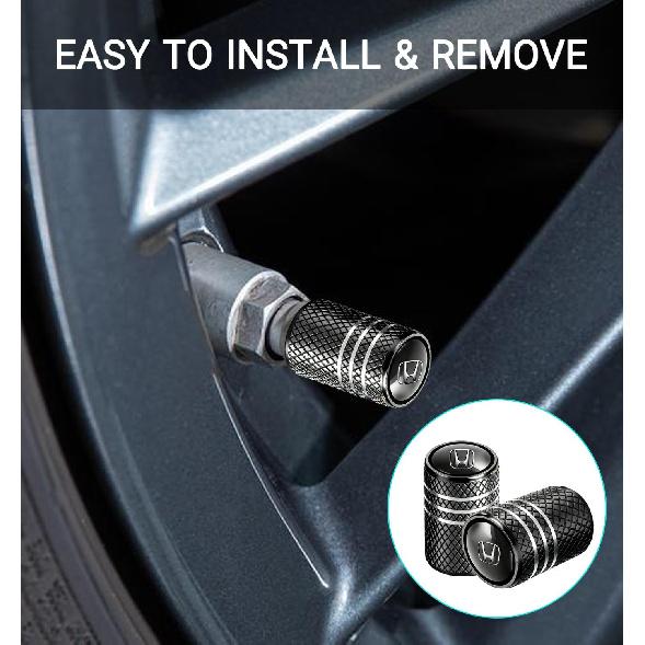 Tire Valve Stem Cap Cover Universal Fit for Honda Accord Civic Fit CRV Pilot EX CR-V EX-L Car Accessories for Cars, SUV, Truck, Motorcycles 4pcs
