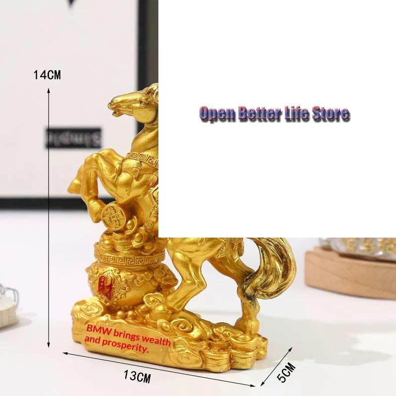 Horse Statue 2026 Year Of The Horse Feng Shui Zodiac Animal Sculpture Fortune Wealth Ornament For Desktop Bookshelf Decorative