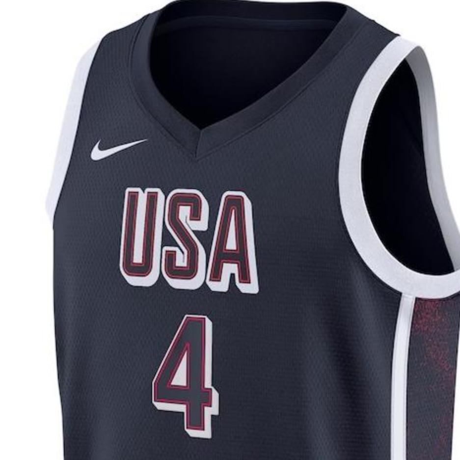 Nike Curry Olympic Jersey Away Team USA Dream Team Sleeveless Basketball Shirt Unisex Tops Deep-Blue 201930-858