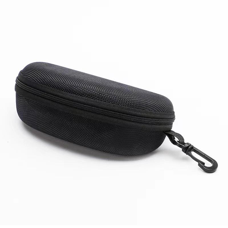 

Портативный жесткий оксфордский чехол на молнии для хранения очков, солнцезащитных очков, очков для чтения, сумка для переноски, чехол для упаковки очков чёрный