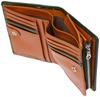 Lee Falcon Large Zippered Bifold Wallet with Double Holds and Electronic Made of Premium Italian Product Green Stitching, Coins, Cards, Bills, Money,