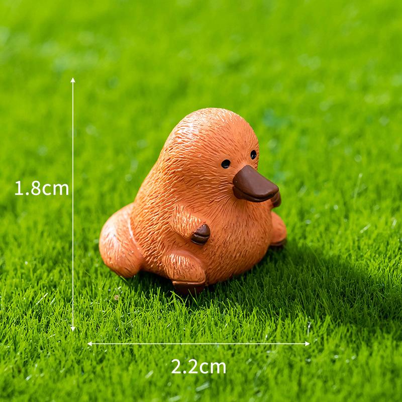 Mini Kangaroo Platypus Figurine Cartoon Animals Micro Landscape Dollhouse Model Car Interior Ornament Home Desktop Decoration