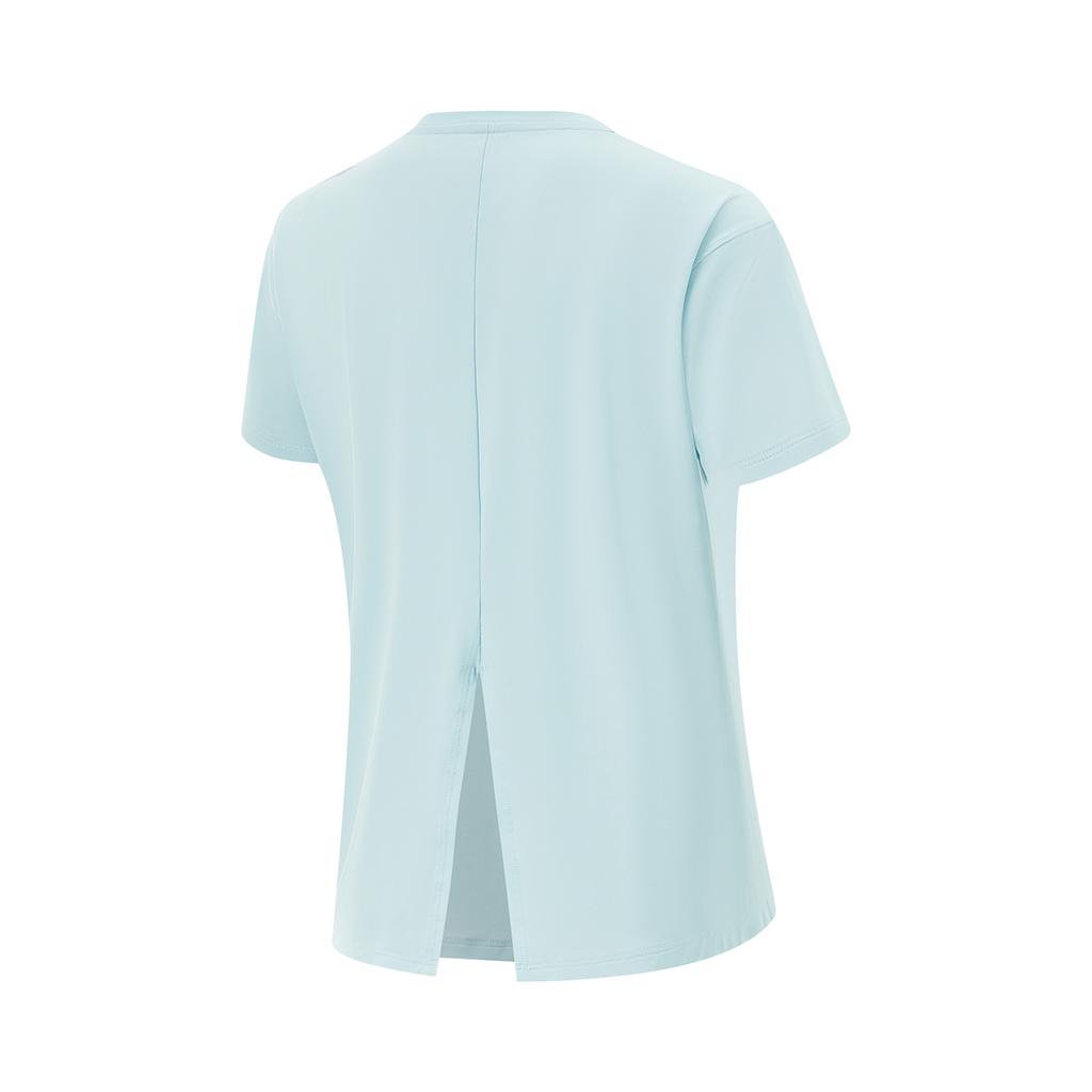 Li Ning Fitness Series Casual Ice Silk Quick-Dry Cool Comfortable Versatile Round Neck Letter Print Short Sleeve T-Shirt Women T-Shirts ATSV506-2