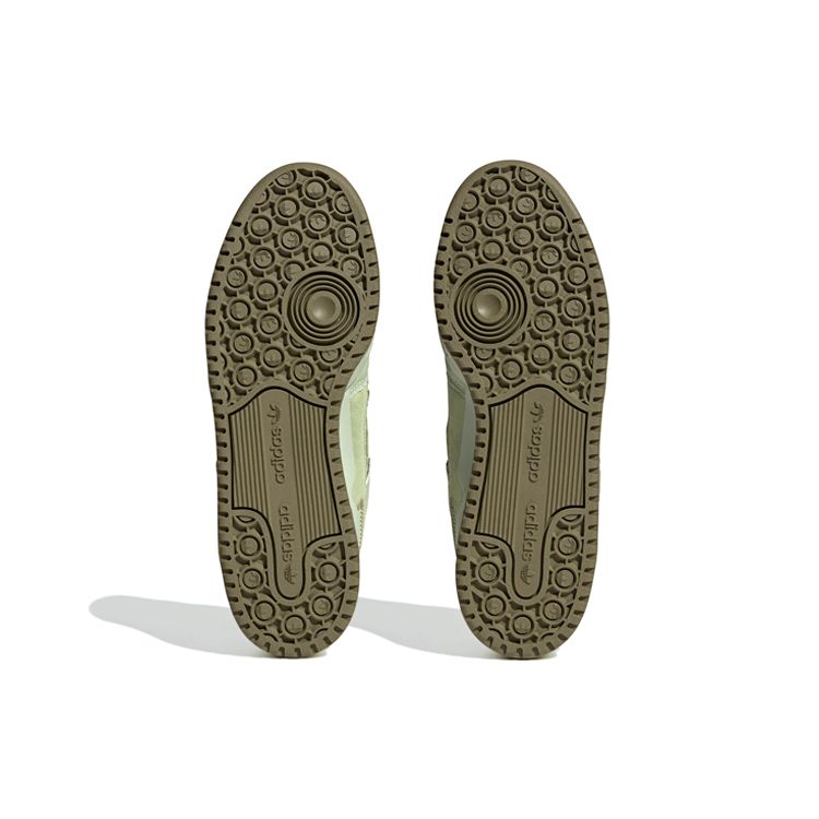 Adidas Originals Forum 84 Tênis de Cano Baixo de Couro Sintético Tênis Unissex Verde-Feijão FZ6575