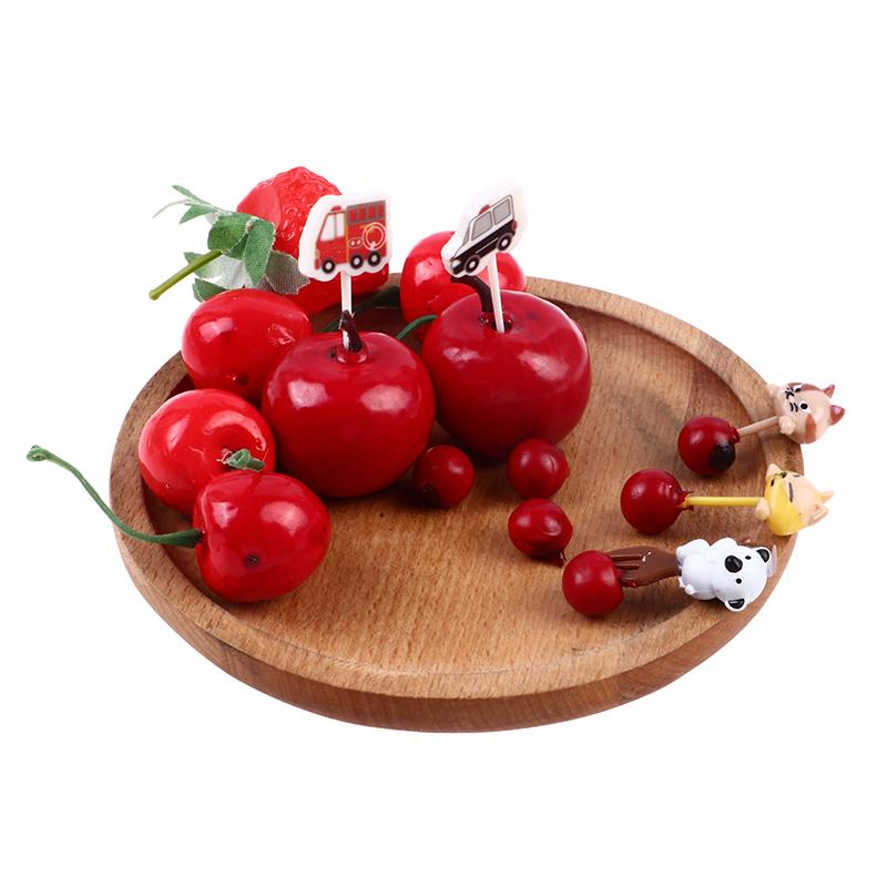 6Pcs Animal Cat Paw Fruit Fork Mini Cartoon Children Snack Cake Pick Toothpick