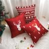 Christmas Cartoon Pillow cover,Santa Claus,reindeer,snowman,cute Pillowcase,home Celebration,red Creative Gift