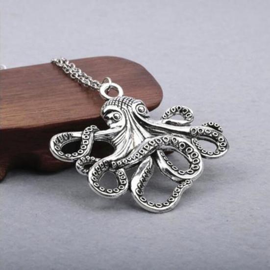 Vintage Oktopus Halskette Punk Oktopus Anhänger Halskette Retro Stilvolle Meereswesen Halskette Geschenk für Frauen
