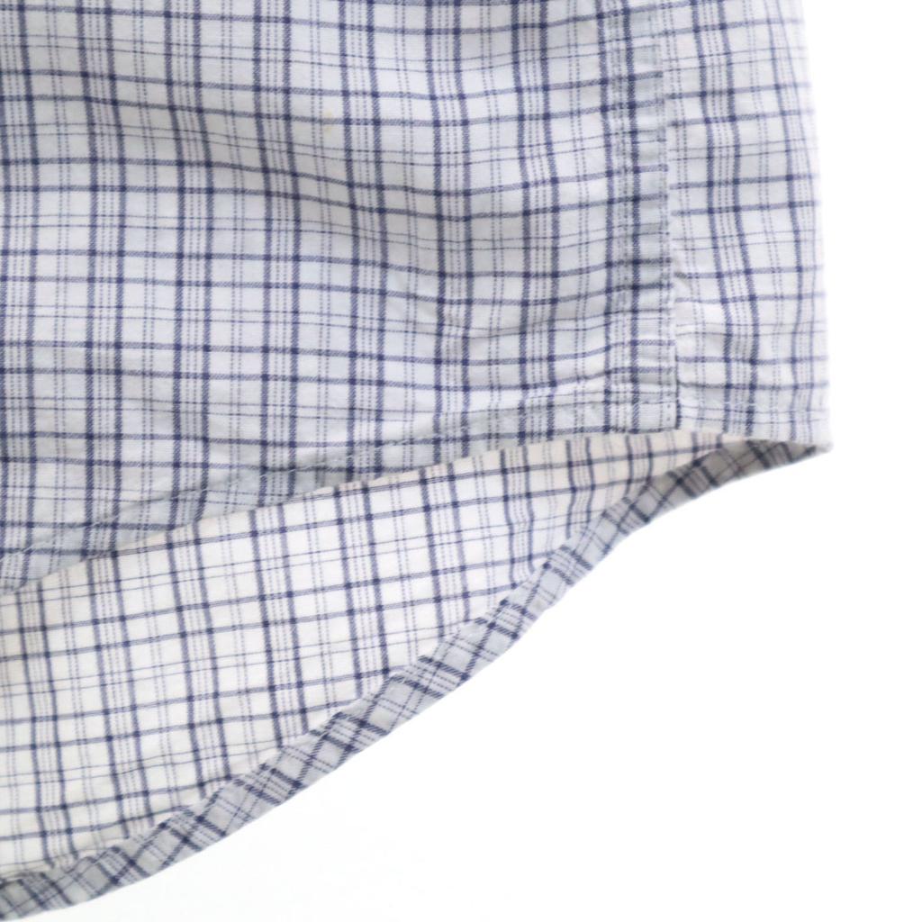 Timberland Check Pattern Short sleeve Cotton shirt L white Men's Used