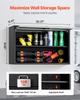 VEVOR Metal Wall Cabinet, 77W X 30.5D X 50H Cm, Floating Garage Tool Cabinet with Up-Flip Door and Shelf, 108.9 Kg Load Capacity, Fit for Garage
