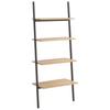 Ladder Shelf with 4 Shelves Light Brown and Black 64 x 34 x 150.5 cm
