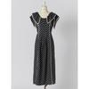 Used New [Snidel] Ruffle Collar Print Dress SWFO261136 Women's BLK 00