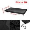 A34R 5Pcs 8Ft Billiard Pool Table Cover With Drawstring Durable Waterproof Table Cover For Rectangle Table, Black